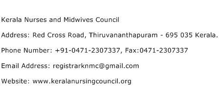 kerala nursing council contact number